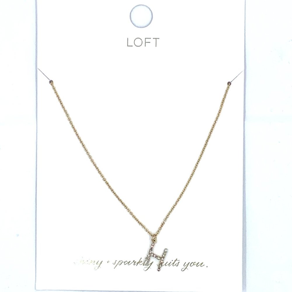 ( H ) INITIAL PENDANT NECKLACE
